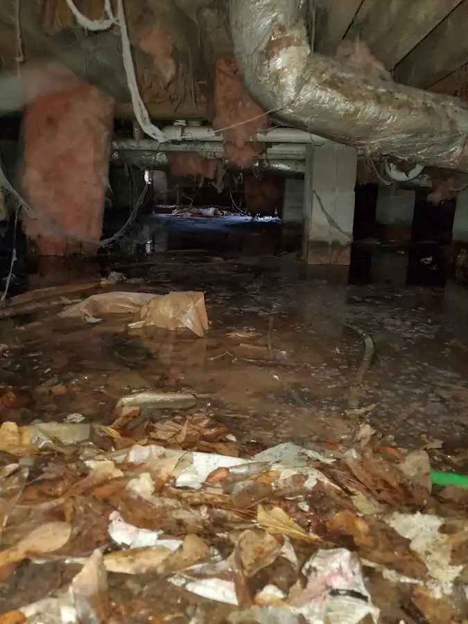 Crawl space flood assessment for Commercial Water Damage Restoration in Hebron